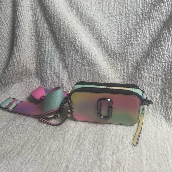 MARC JACOBS Snapshot Shoulder Bag PVC Multi pastel color Crossbody Bag - Picture 6 of 13